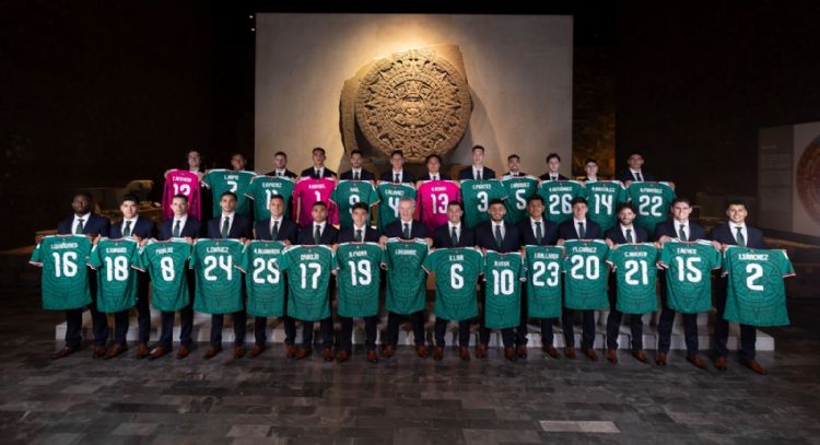 Selección Mexicana se toma foto oficial para el Mundial en Museo Nacional de Antropología