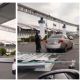 AICM: Se desprende estructura de un puente peatonal y cae sobre conductora (Video)