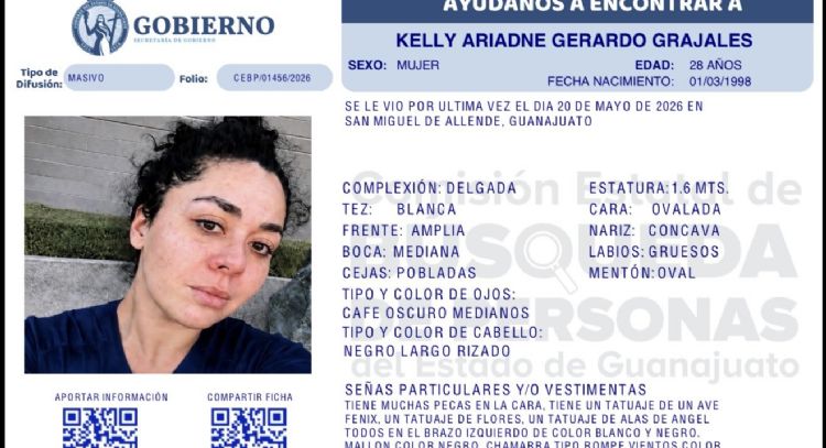 Kelly Ariadne, nieta de Paquita la del Barrio, desaparece en San Miguel de Allende