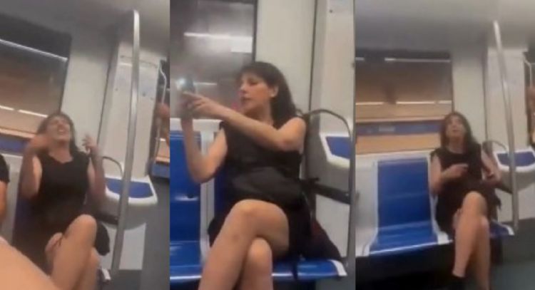 Mujer desata ataque xenófobo en el Metro; escupe a una turista y agrede a pasajeros (VIDEO)