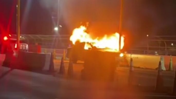 Pleito familiar termina en incendio de vehículo sobre puente internacional de Piedras Negras