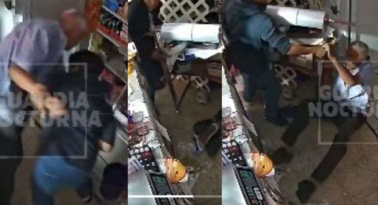 Adulto mayor enfrenta a dos adolescentes durante asalto en su tienda: “¡Elisa, ayúdame!