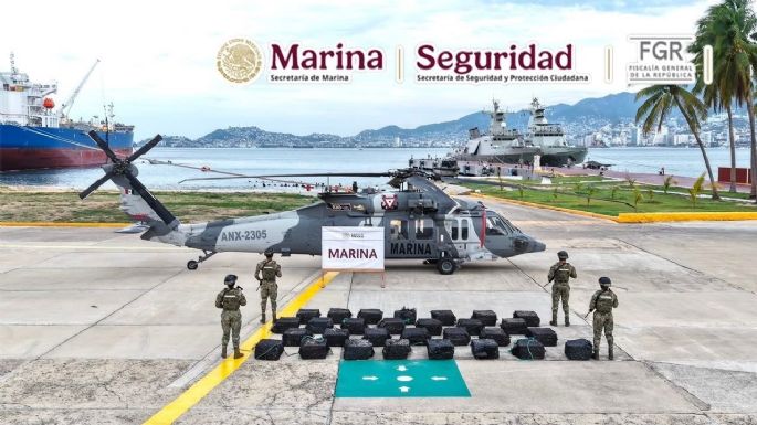 Marina incauta 1.3 toneladas de cocaína en costas de Guerrero