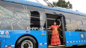 Foto ilustrativa de la nota titulada: A dos días del Mundial, Brugada da el banderazo a dos nuevas rutas de Trolebús