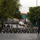 Cientos de policías frenan marcha de la CNTE al Estadio Ciudad de México