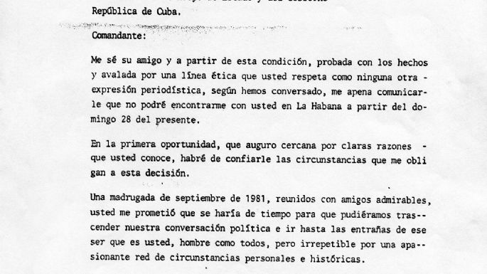 Julio Scherer-Fidel Castro: Cartas a La Habana