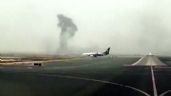 Se incendia avión de Emirates Airlines tras aterrizar en Dubai (Video)