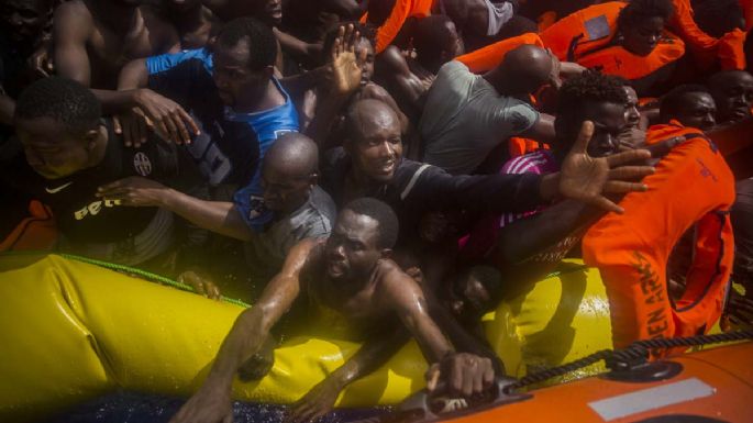 Rescate de migrantes en el Mediterráneo