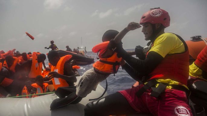 Rescate de migrantes en el Mediterráneo