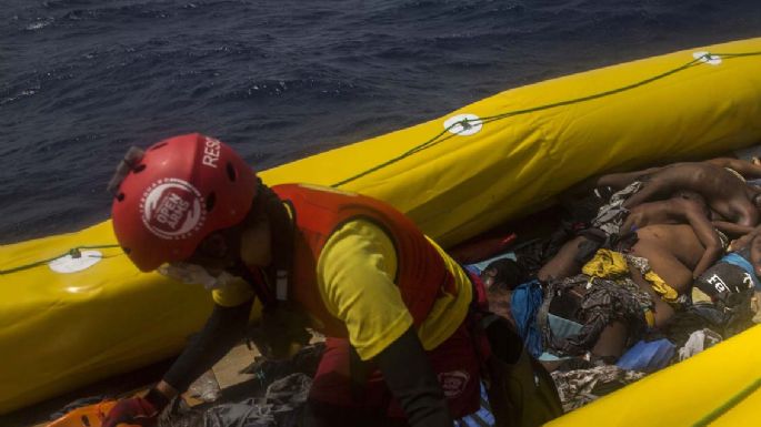 Rescate de migrantes en el Mediterráneo