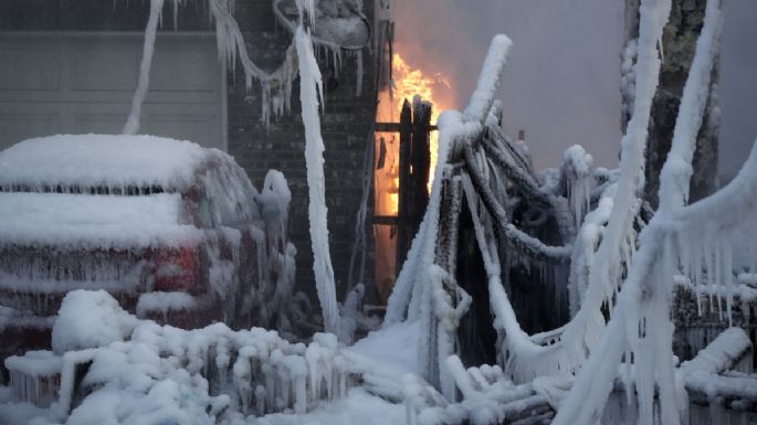 Nueva Jersey: Incendio bajo cero