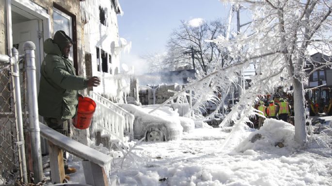 Nueva Jersey: Incendio bajo cero