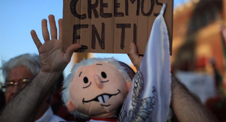 Celebran a López Obrador en el Zócalo (Fotogalería)