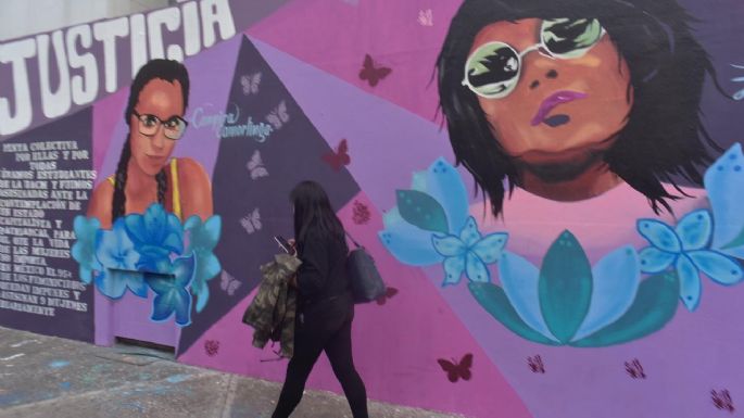 Con mural en la UACM, exigen justicia por feminicidios de cuatro estudiantes