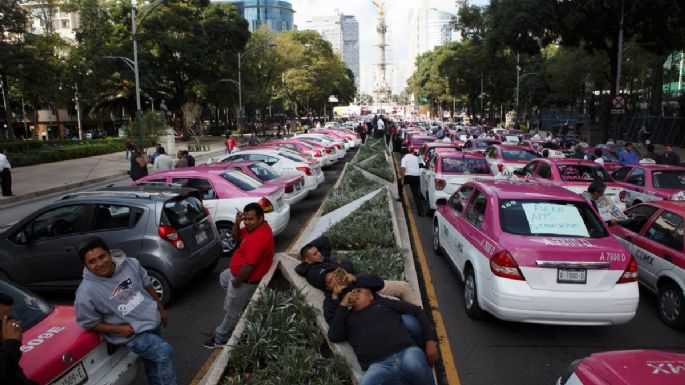 Estragos en la CDMX por el paro nacional de taxistas