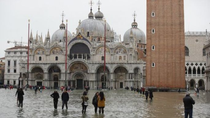 Venecia sufre su peor inundación desde 1966; la atribuyen al cambio climático (FOTOS)
