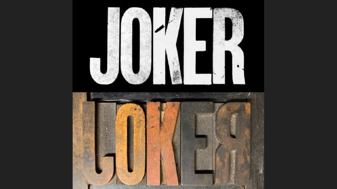 El logo de Joker fue hecho en madera; "piensa en Taxi Driver", pidieron al diseñador