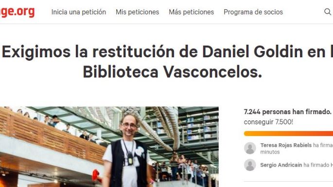 Elena Poniatowska y usuarios de la Biblioteca Vasconcelos piden restituir a Daniel Goldin