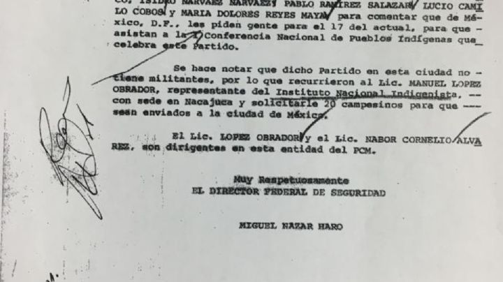Para Miguel Nazar Haro, AMLO fue dirigente del Partido Comunista en Tabasco