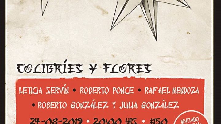 "Colibríes y flores"  en el Sindicato Rupestre