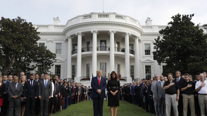 Trump encabeza memorial a 18 años de los ataques terroristas del 11S