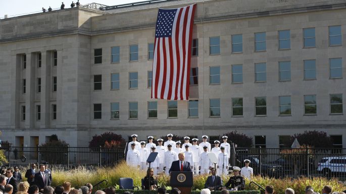 Trump encabeza memorial a 18 años de los ataques terroristas del 11S