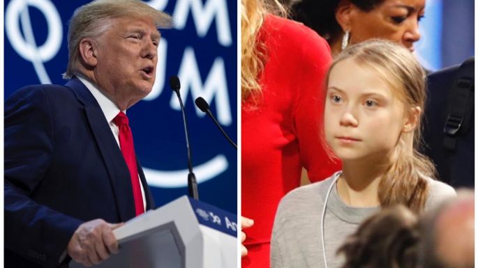 Donald Trump y Greta Thunberg sostienen ahora su duelo en Davos