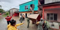 Tabasco. Ejército ayuda a tabasqueños ante lluvias
