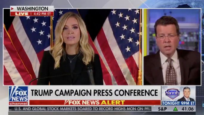 Fox News corta una conferencia de la vocera de Trump por sus denuncias de fraude