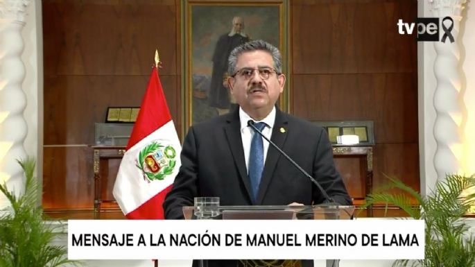 Renuncia Manuel Merino a la Presidencia de Perú; asumió el lunes