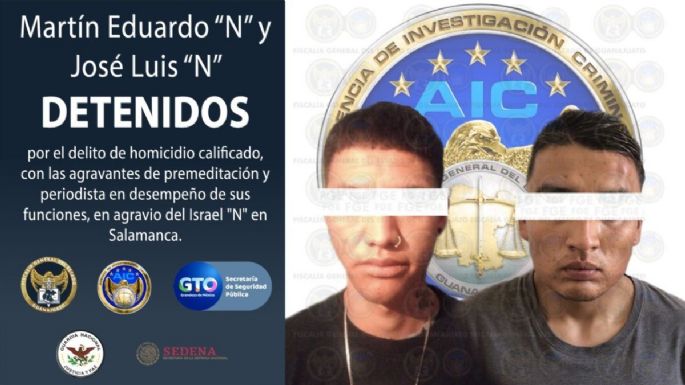 Fiscalía de Guanajuato presenta a presuntos asesinos de reportero