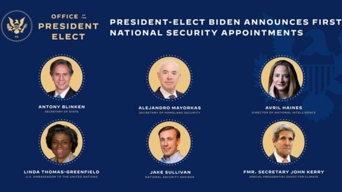 Biden nomina a latino en Seguridad Interior, a mujer en Inteligencia y a Kerry zar climático