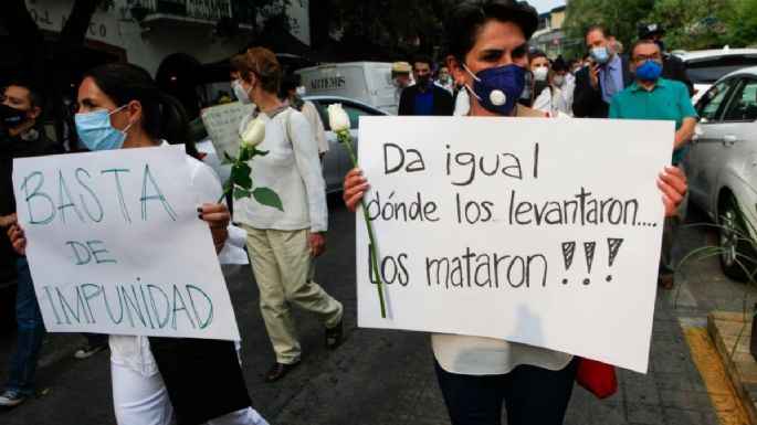 Marchan en Polanco ante asesinato de los empresarios Baptiste Lormand y Luis Orozco