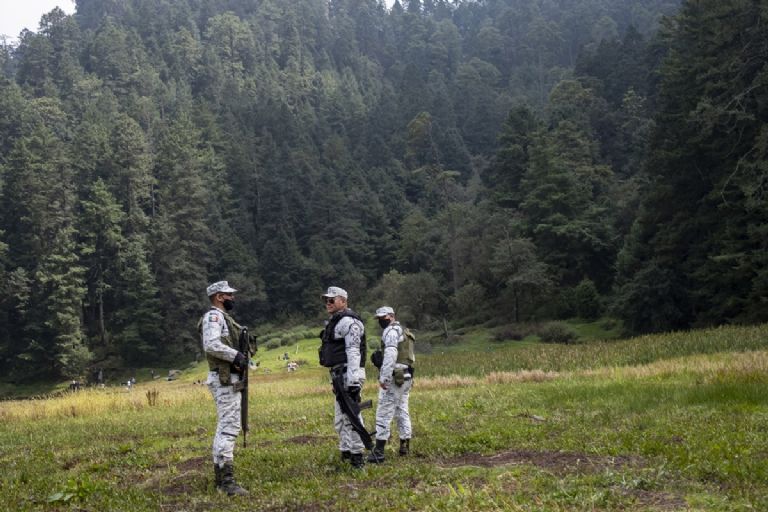 Elementos de la Guardia Nacional en el Parque Nacional Lagunas de Zempoala, en el estado de Morelos. Foto: Alejandro Saldívar