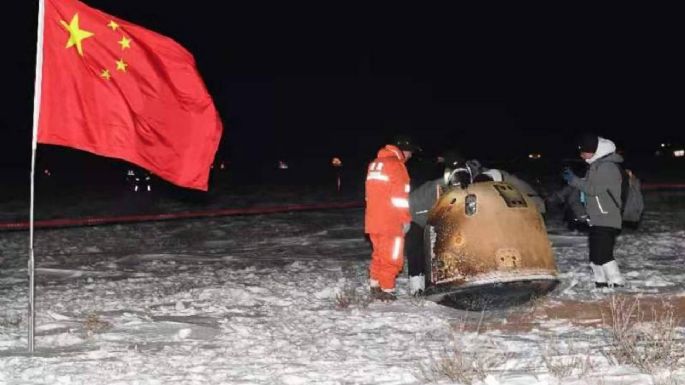 La misión china Chang'e-5 regresa a la Tierra con muestras lunares y semillas