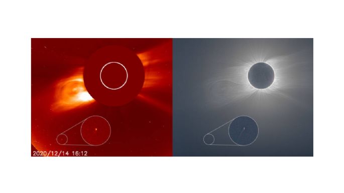 Un cometa recién descubierto fue visto durante el eclipse solar total