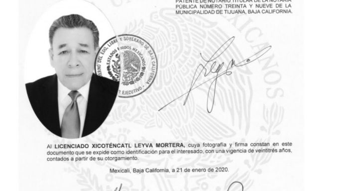 Jaime Bonilla regresa notaría en BC al exgobernador priista Xicoténcatl Leyva