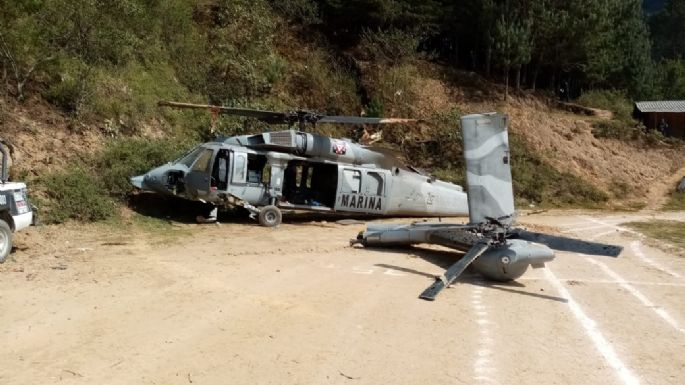 Se desploma helicóptero Black Hawk de la Marina en Veracruz