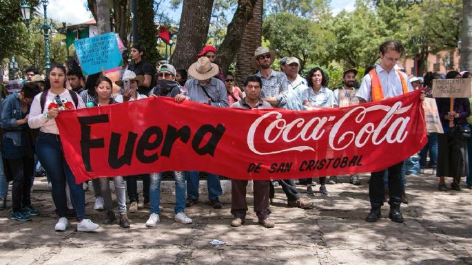 Activistas exigen revocar la concesión a Coca-Cola en San Cristóbal, Chiapas