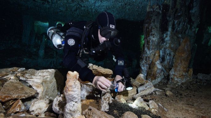 Minería subacuática de 12 mil años de antigüedad, el hallazgo de 'Mina de Ocre” en Quintana Roo