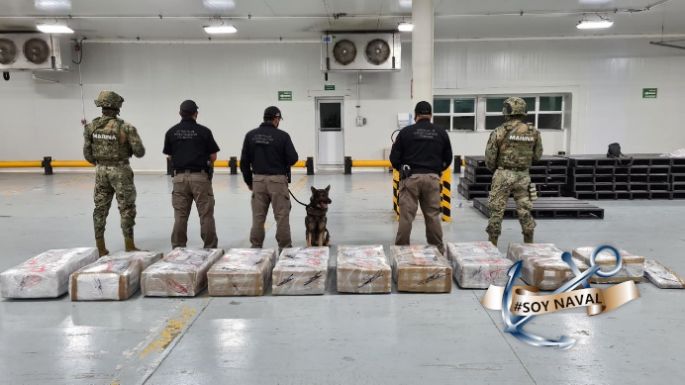 La Semar y Aduanas incautan 678.4 kilos de cocaína en el Puerto de Manzanillo