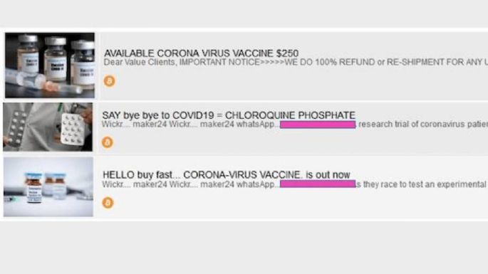 Crece un 400 por ciento la oferta de vacunas falsas de covid-19 en la dark web