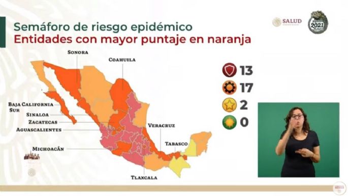 Así quedó el semáforo del 1 al 14 de febrero: 13 estados en rojo y Campeche deja de ser verde