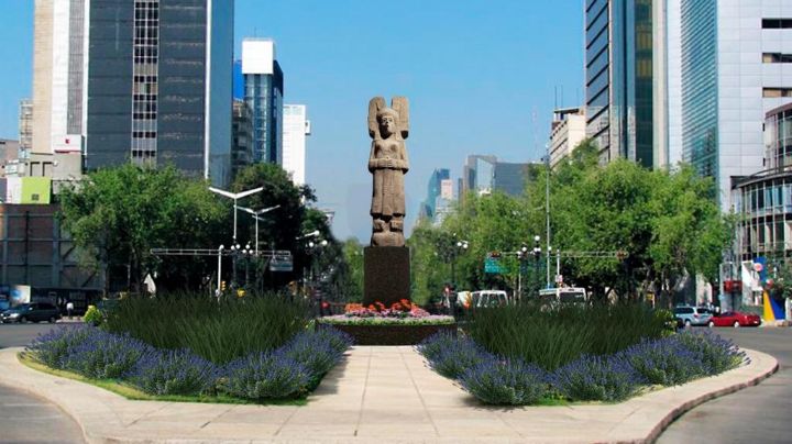 Una réplica de la escultura "La joven de Amajac" sustituirá a estatua de Colón en Reforma