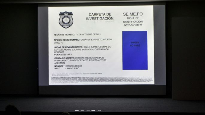 Fiscalía de Morelos presenta a familiares de víctimas 600 fichas de identificación de cadáveres