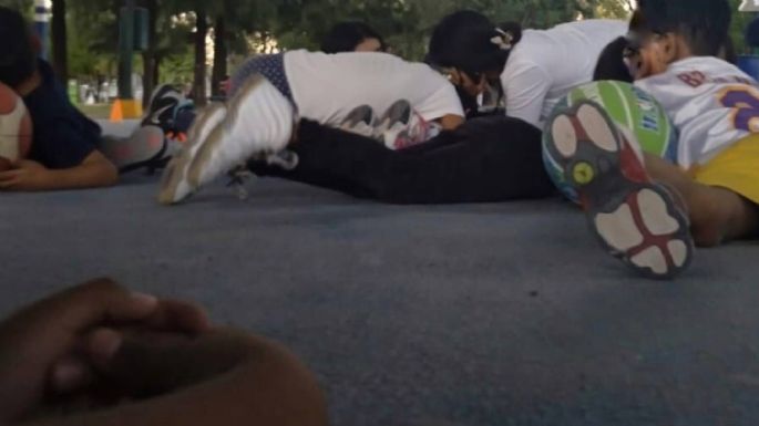 Balacera en parque de Celaya provoca pánico; padres y niños se tiran para protegerse (Video)