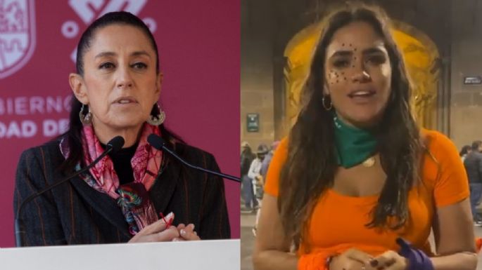 Sheinbaum acusa a Alessandra Rojo de la Vega de promover la violencia en marcha del 25N