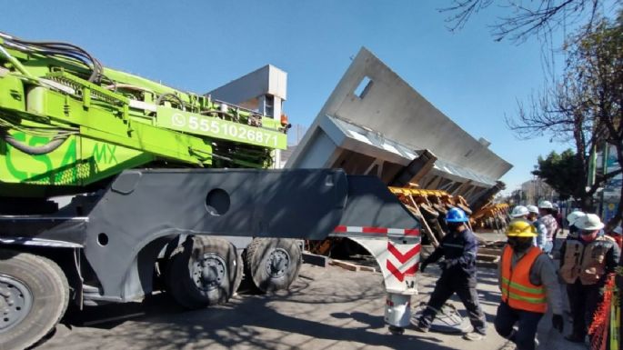 Caída de trabe para el Trolebús Elevado colapsa la avenida Ermita Iztapalapa