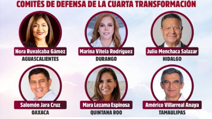 Esta es la lista de candidato de Morena a gobernadores de seis estados en 2022