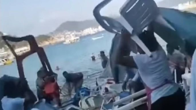 Turistas y meseros protagonizan batalla campal en Acapulco (Video)